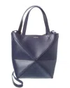 Loewe Womens Abyss Blue Puzzle Fold Mini Leather Tote Bag In Blue