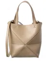 Loewe Puzzle Mini Leather Tote In Brown