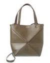Loewe Puzzle Mini Leather Tote In Green