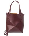 Loewe Puzzle Mini Leather Tote In Red