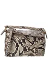 Loewe Puzzle Mini Python Shoulder Bag In White