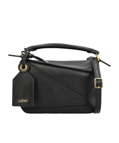 Loewe Puzzle Mini Shoulder Bag In Black