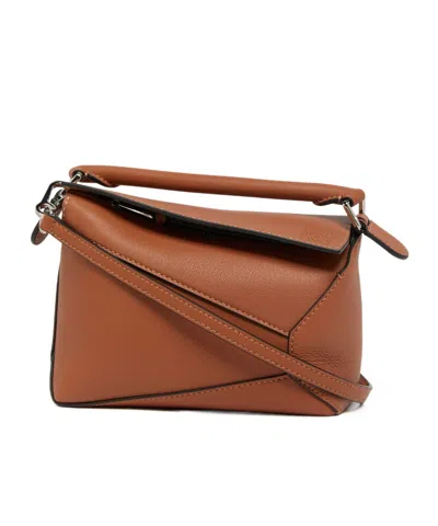 Loewe Puzzle Mini Shoulder Bag In Brown