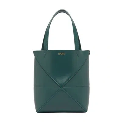 Loewe Puzzle Mini Tote Bag In Blue