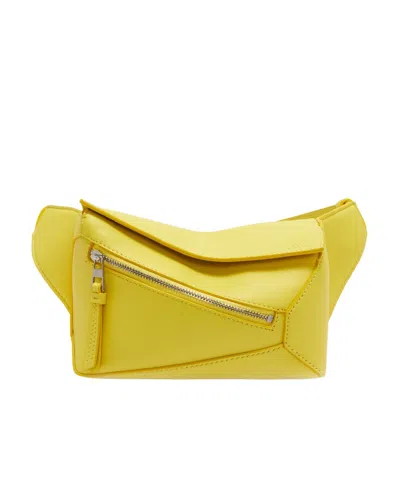 Loewe Puzzle Mini Waist Bag In Yellow