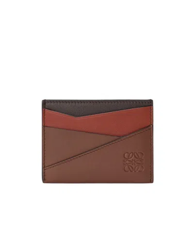 Loewe Puzzle Plain Cardholder In Classic Calfskin In Multi