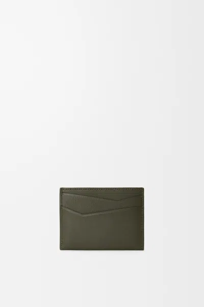 Loewe Puzzle Plain Cardholder In Classic Leather Skin For Man In Dark Khaki
