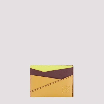 Loewe Puzzle Plain Cardholder Unica In Yellow