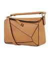 Loewe Puzzle Small Cow Leather Handbag In Brown