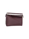 Loewe Puzzle Edge Small Top-handle Bag In Bicolor Leather In Red