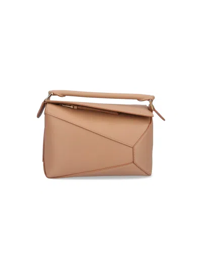 Loewe "puzzle" Small Crossbody Bag In Sand