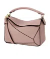 Loewe Small Leather Puzzle Top-handle Bag In Pink