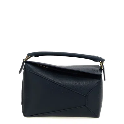 Loewe Puzzle Small Handbag In Blue