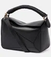 Loewe Puzzle Edge Small Textured-leather Shoulder Bag In Black