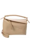 Loewe Puzzle Edge Small Leather Shoulder Bag In Brown