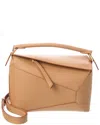 Loewe Puzzle Small Leather Shoulder Bag In Brown