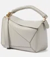 Loewe Puzzle Small Leather Shoulder Bag In Shell Grey
