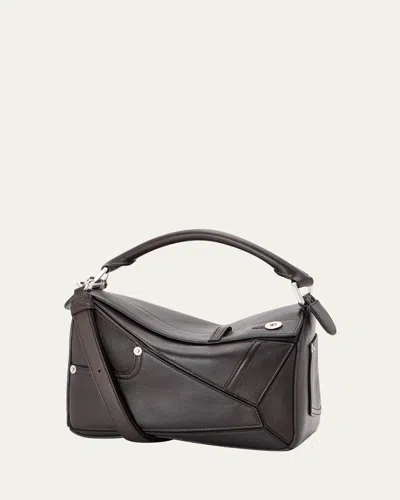 Loewe Puzzle Small Shoulder Bag In Leather In Brown