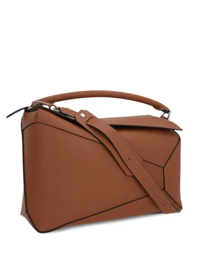Loewe Puzzle Tote Bag In Brown