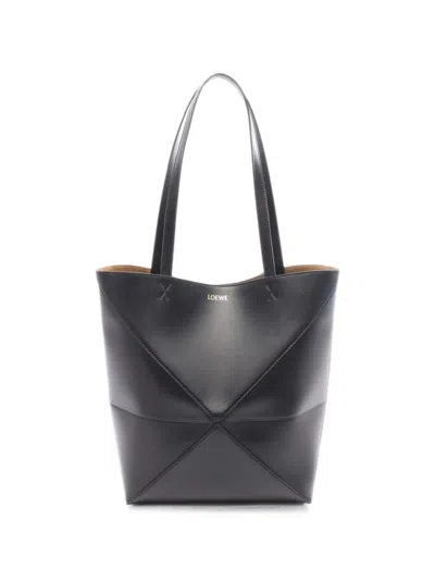 Pre-owned Loewe Puzzle Tote Bag In Black