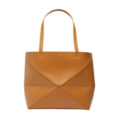 Loewe Puzzle Convertible Mini Leather Tote In Neutral