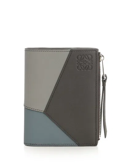 Loewe Puzzle Slim Compact Wallet In Multi