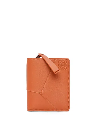 Loewe Puzzle Zipped Wallet In Brown