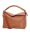 Loewe Puzzle Edge Zip-up Top Handle Bag In Brown