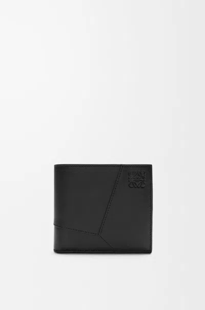 Loewe Puzzle-edge Bifold Coin Wallet For Men In Black