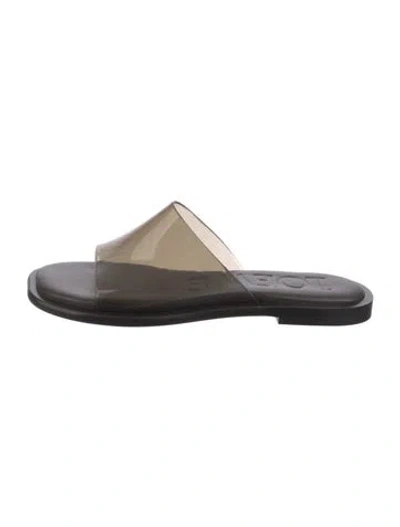 Pre-owned Loewe Pvc Slides In Brown