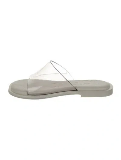 Pre-owned Loewe Pvc Slides In White