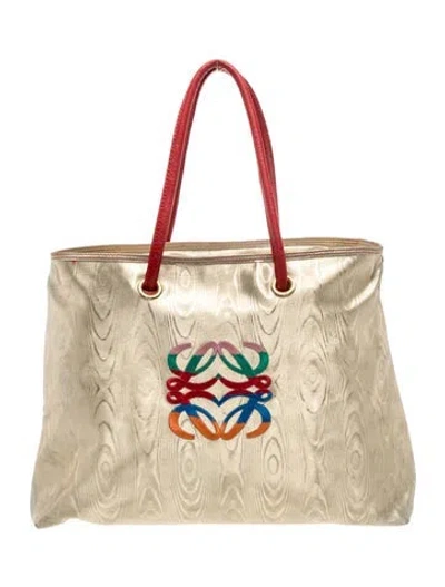 Pre-owned Loewe Pvc Tote Vintage In Gold/red