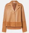 Loewe Pyjama Leather And Suede Jacket In Brown