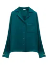 Loewe Anagram-embroidered Silk-satin Blouse