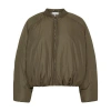 Loewe Leather-trimmed Padded Shell Bomber Jacket In Green