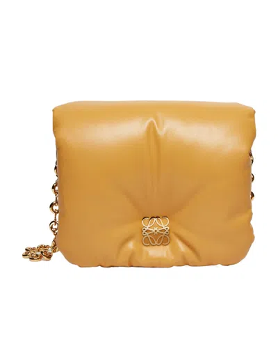 Loewe Quilted Flip Shoulder Bag In Brown