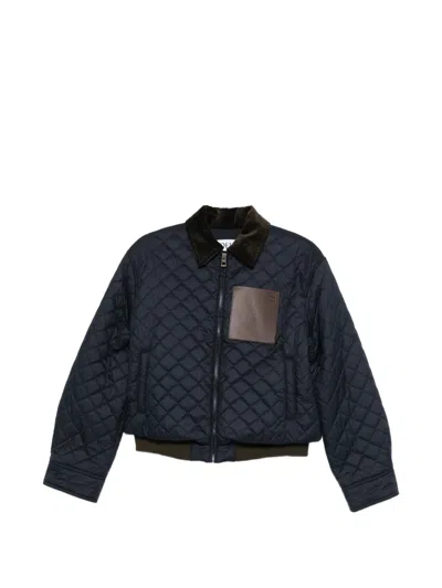 Loewe Short Blue Technical Fabric Jacket