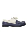 Loewe Campo Leather Boat Shoes In Black