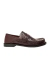 Loewe Campo Collapsible-heel Croc-effect Leather Loafers In Black