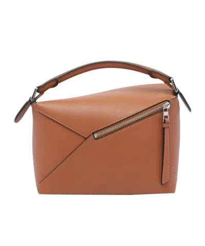 Loewe Quilted Shoulder Bag In Brown