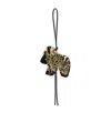 Loewe Raffia And Cowhide Leather Zebra Charm