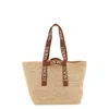 Loewe Raffia Fold Shopper Bag In Beige