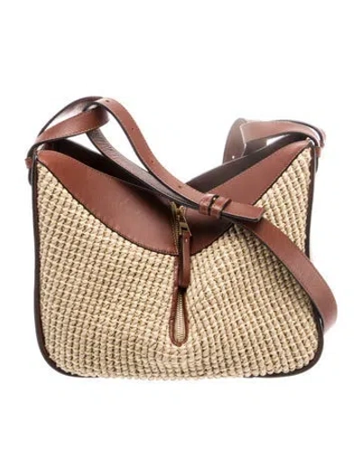 Pre-owned Loewe Raffia Hammock In Neutral