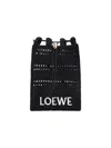 Loewe Drawstring Pocket Crossbody Bag In Raffia In Black  