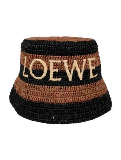 Pre-owned Loewe Raffia Sun Hat In Brown