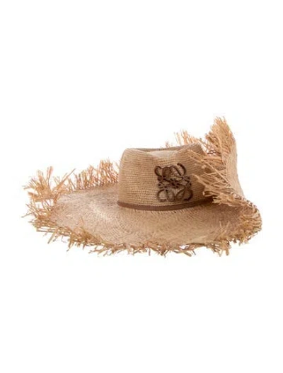 Pre-owned Loewe Raffia Sun Hat In Neutrals