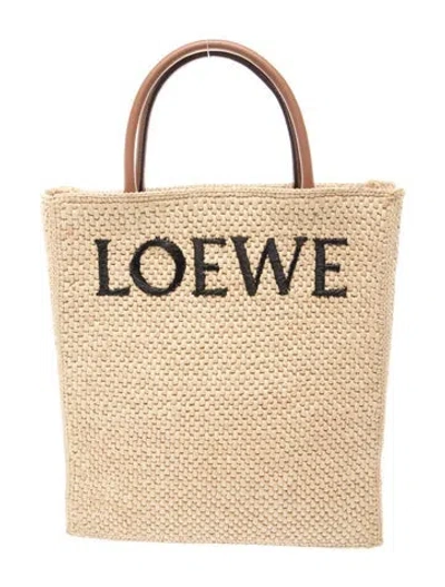 Pre-owned Loewe Raffia Tote 2023 In Neutral