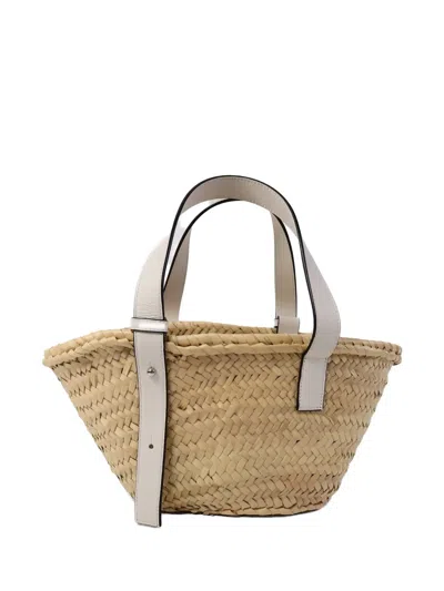 Pre-owned Loewe Raffia Tote Bag In Neutral