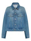 Loewe Trapeze Denim Jacket In Multi