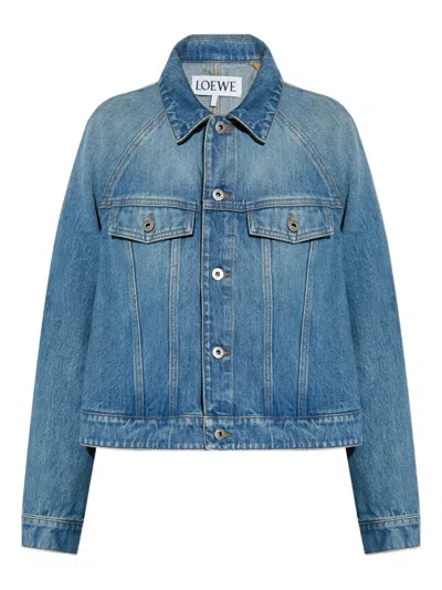LOEWE RAGLAN-SLEEVE DENIM JACKET